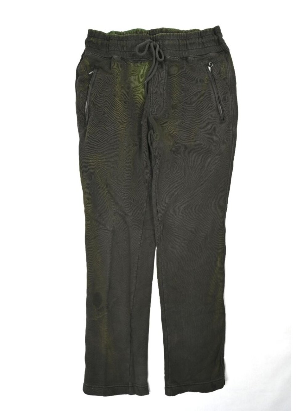 Cotton Citizen Dyed Distressed Sweatpants in Black Green